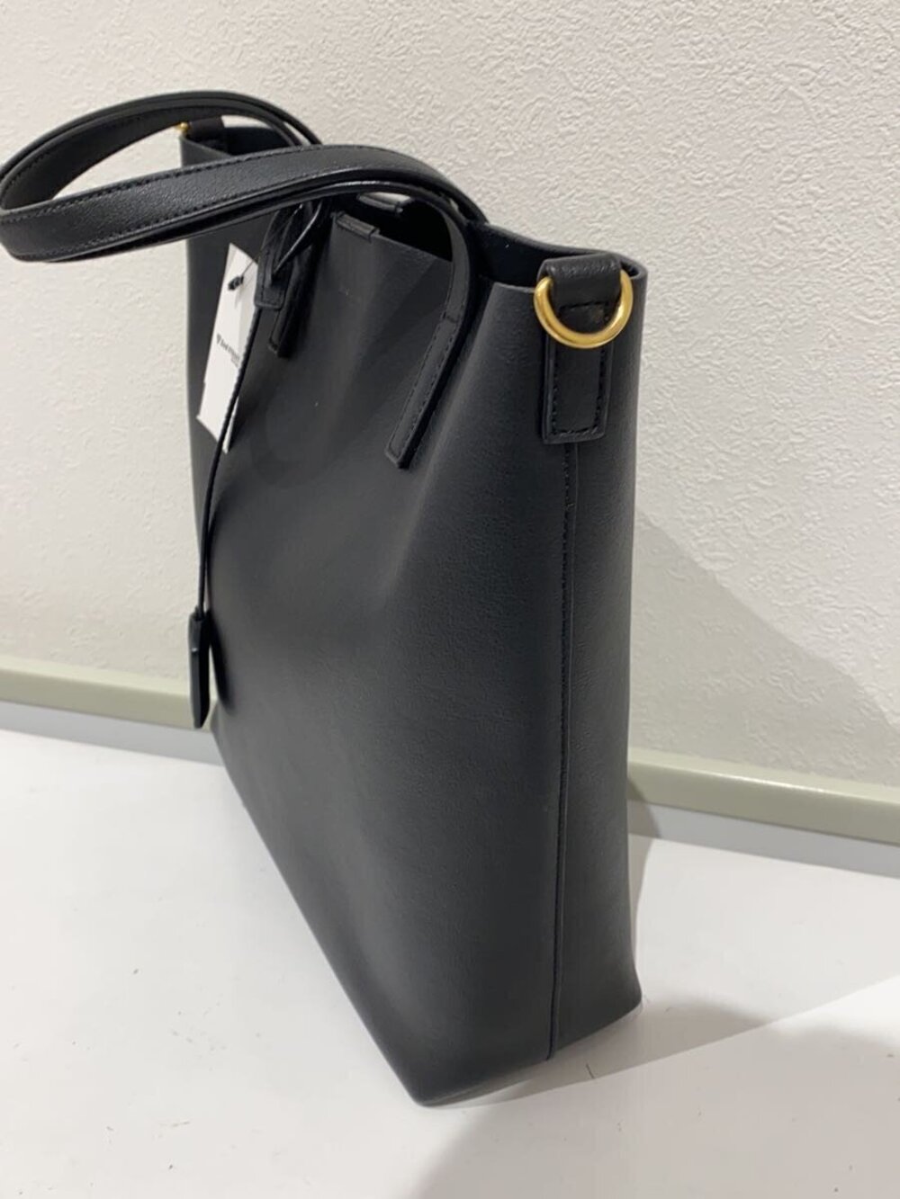 Saint Laurent Toy North South Shopping Tote dual top handles Black - Picture 2 of 7